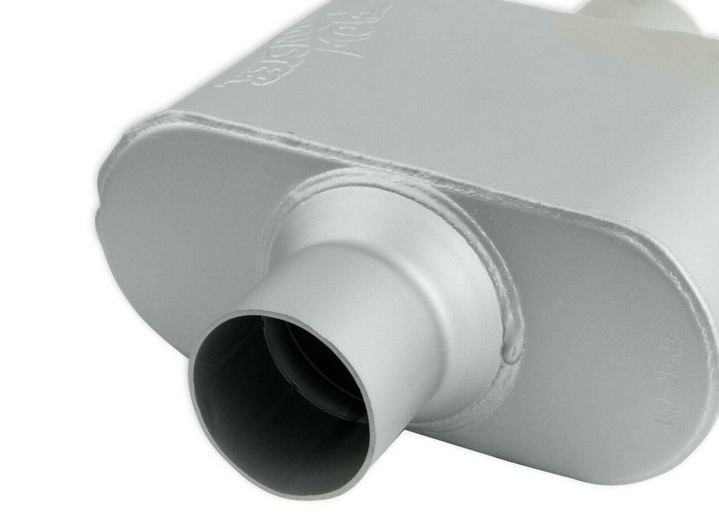 FlowMonster 42510-FM 1-Chamber Muffler Center In/Center Out: 2.500 in - Performance Mufflers Car Part People