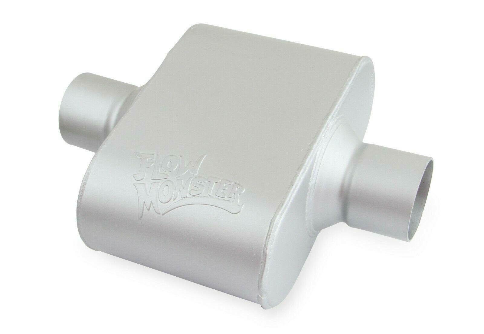FlowMonster 42510-FM 1-Chamber Muffler Center In/Center Out: 2.500 in - Performance Mufflers Car Part People