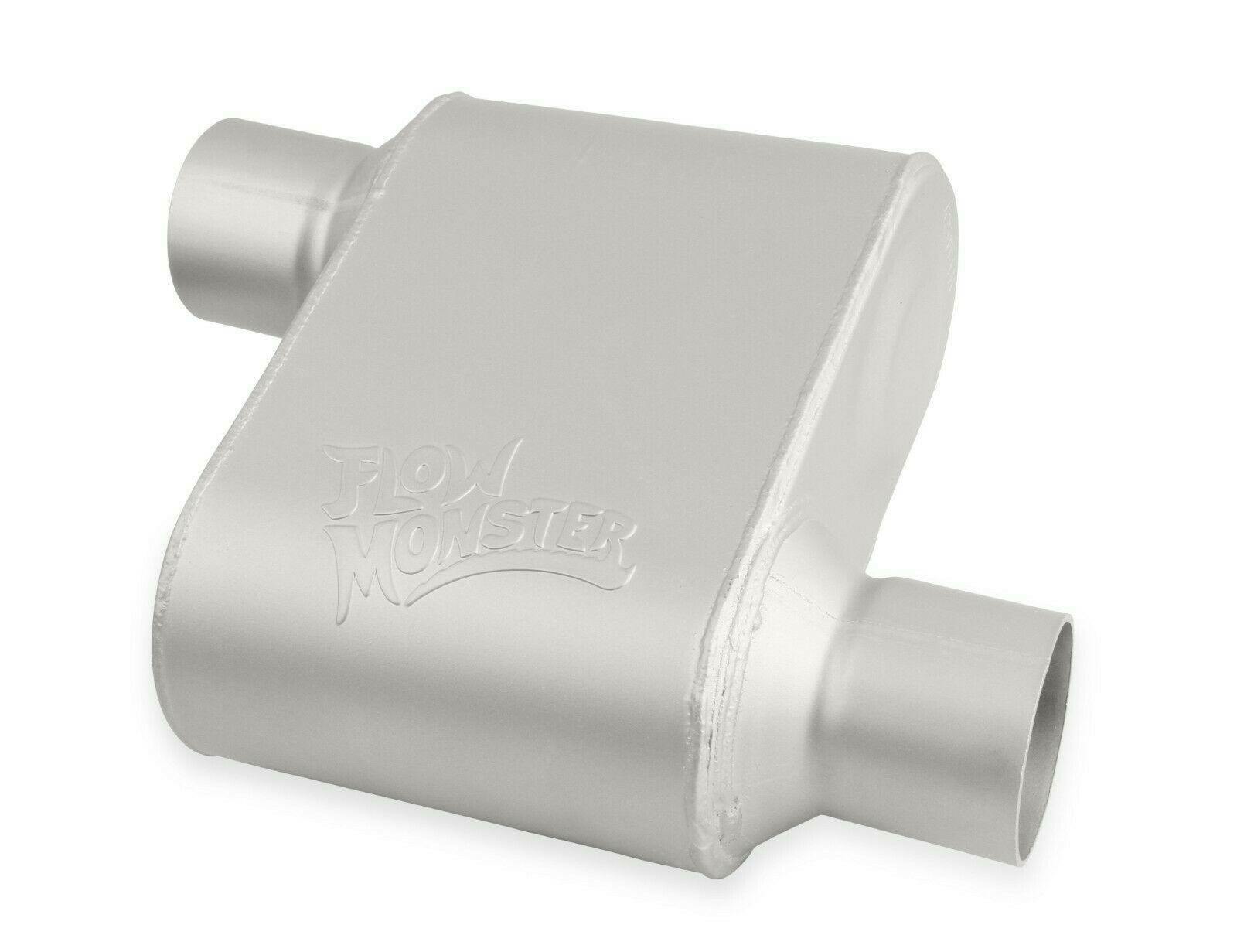 Flowmonster 1-Chamber Muffler 42513-FM 2.50 Offset Inlet / 2.50 Offset Outlet - Performance Mufflers Car Part People