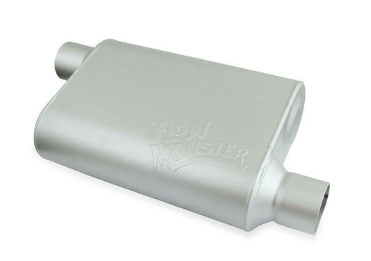 Flowmonster 2-Chamber Muffler 42543-FM 2.50 Offset Inlet / 2.50 Offset Outlet - Performance Mufflers Car Part People