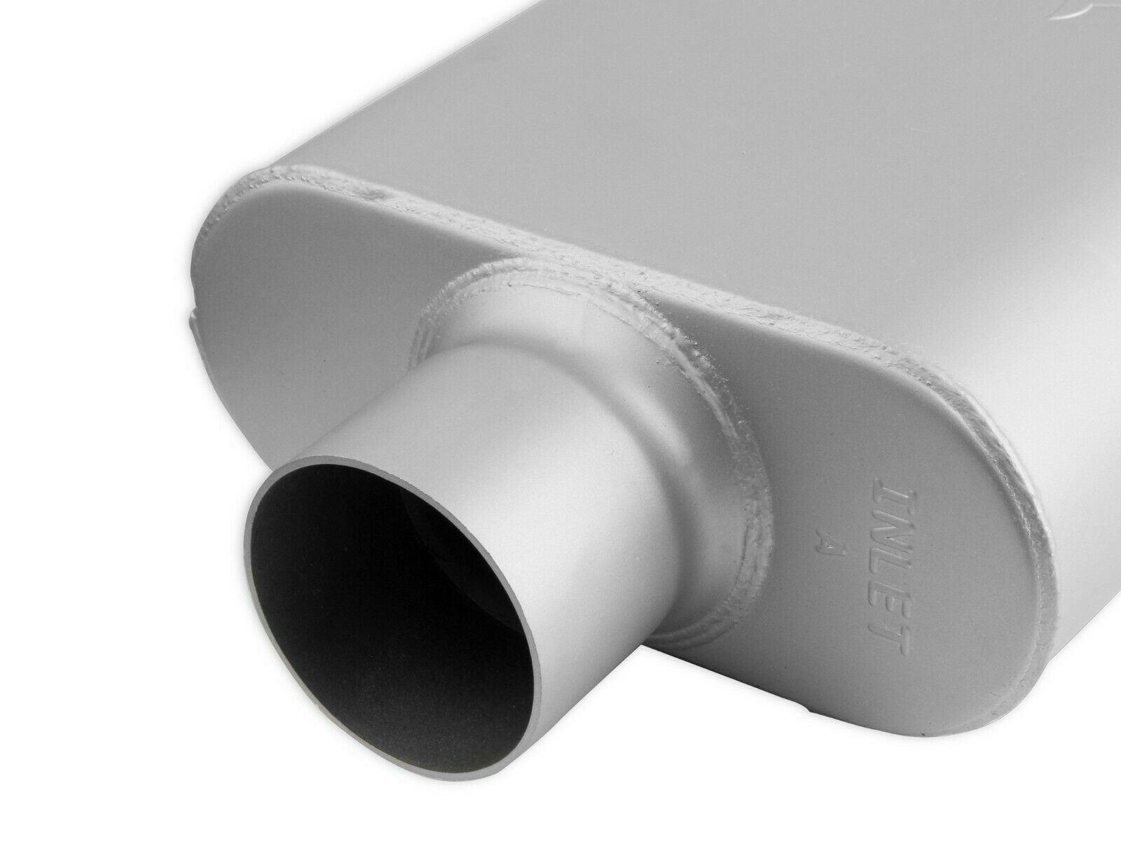 Flowmonster 2-Chamber Muffler 430402-FM 3.00 Center Inlet / 2.50 Dual Outlet - Performance Mufflers Car Part People