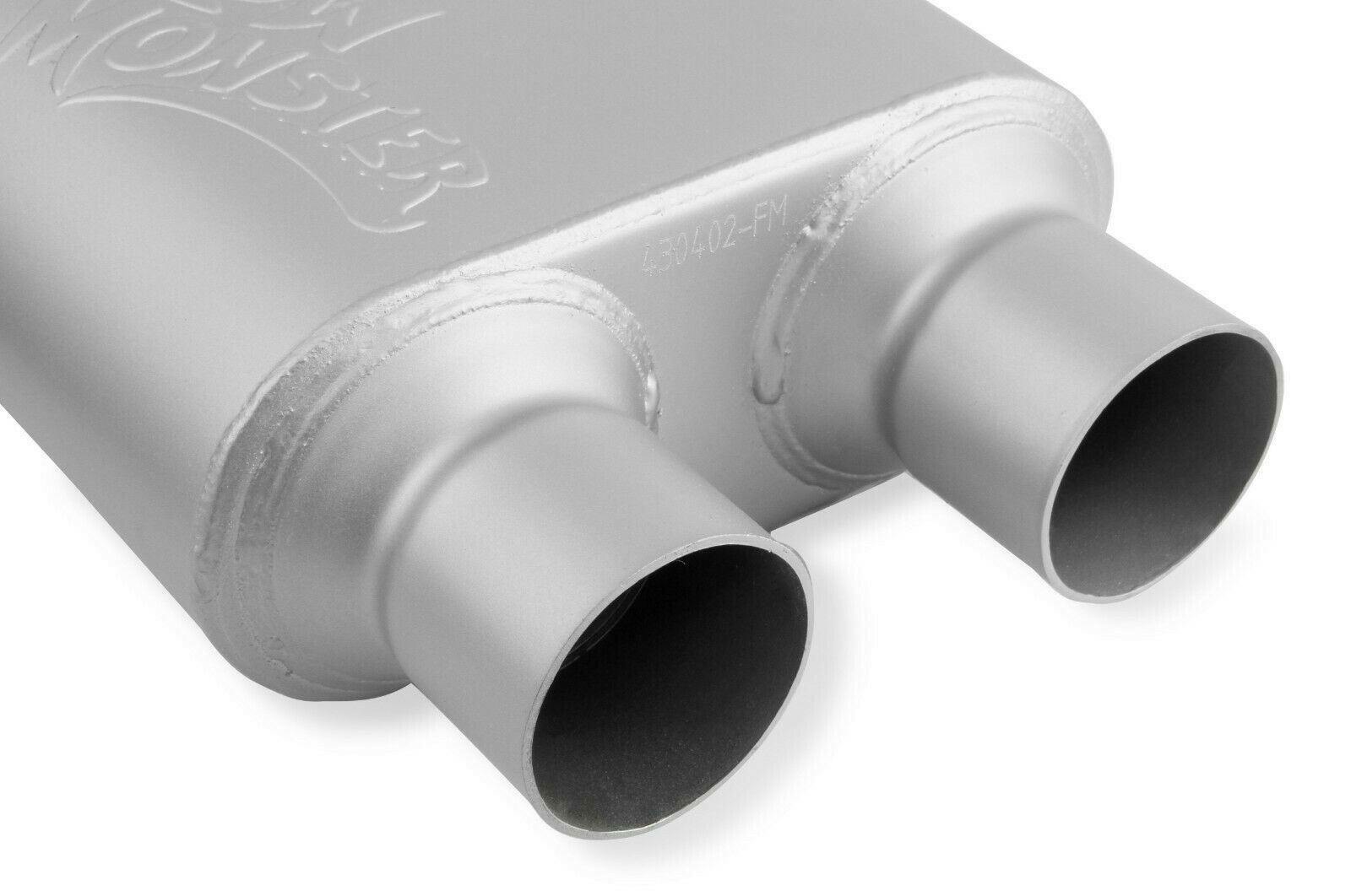 Flowmonster 2-Chamber Muffler 430402-FM 3.00 Center Inlet / 2.50 Dual Outlet - Performance Mufflers Car Part People