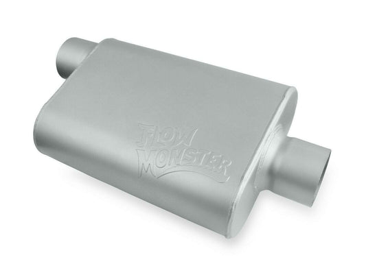 Flowmonster 2-Chamber Muffler 43041-FM 3.00 OFFSET IN / 3.00 CENTER OUT - Performance Mufflers Car Part People
