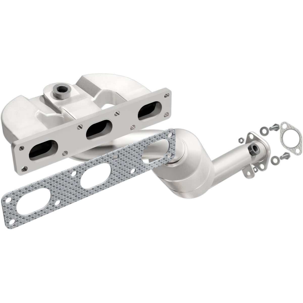 Catalytic Converter with Integrated Exhaust Manifold for HM Grade Federal / EPA Compliant Direct-Fit Manifold Catalytic
