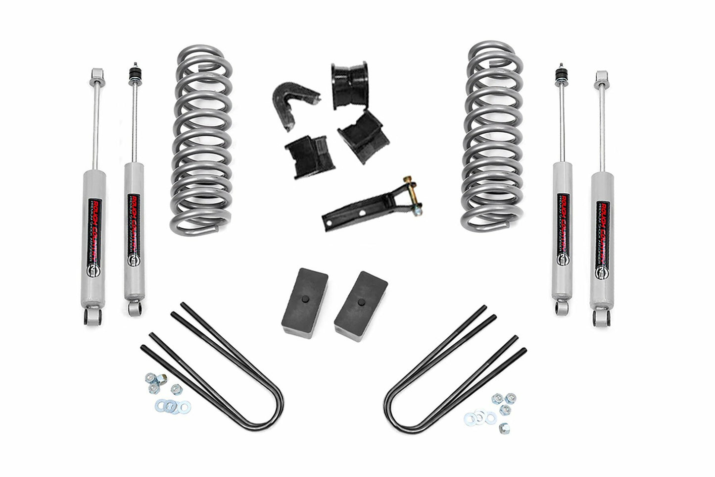 Fits Ford F-100/F-150 4WD (1977-1979) 4 Inch Lift Kit; Rear Blocks; 445-78-79.20