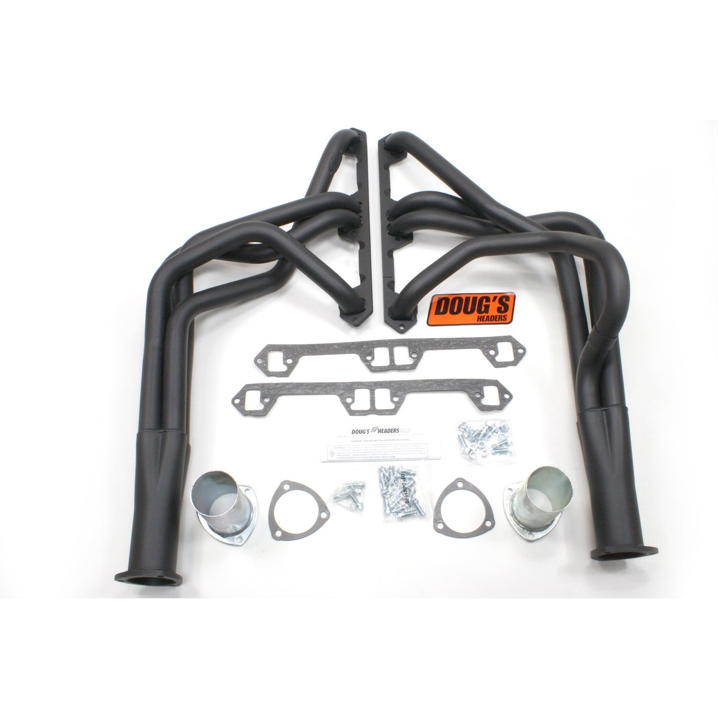 Long Tube Headers for 68-76 AMC 290-401 V8 1-3/4in Primary Black Coated D103-B