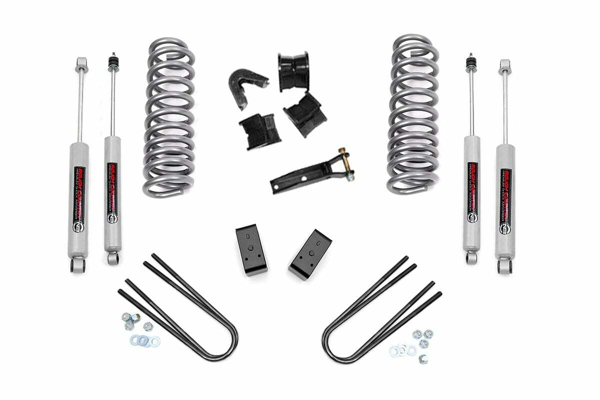 Fits Ford Bronco 4WD (1978-1979) 4 Inch Lift Kit; Rear Blocks; 450.2
