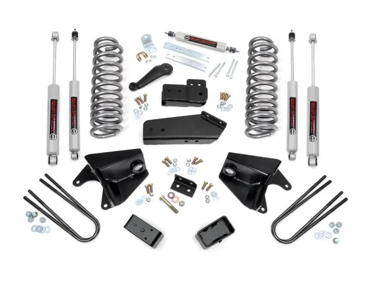 Fits Ford F-150 4WD (1980-1996) 4 Inch Lift Kit; Rear Blocks; 465.2
