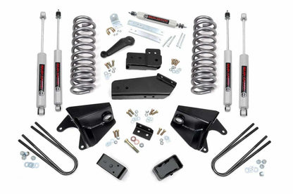Fits Ford F-150 4WD (80-96) 4" Lift Kit; Quad Front Shocks; Rear Blocks; 46533