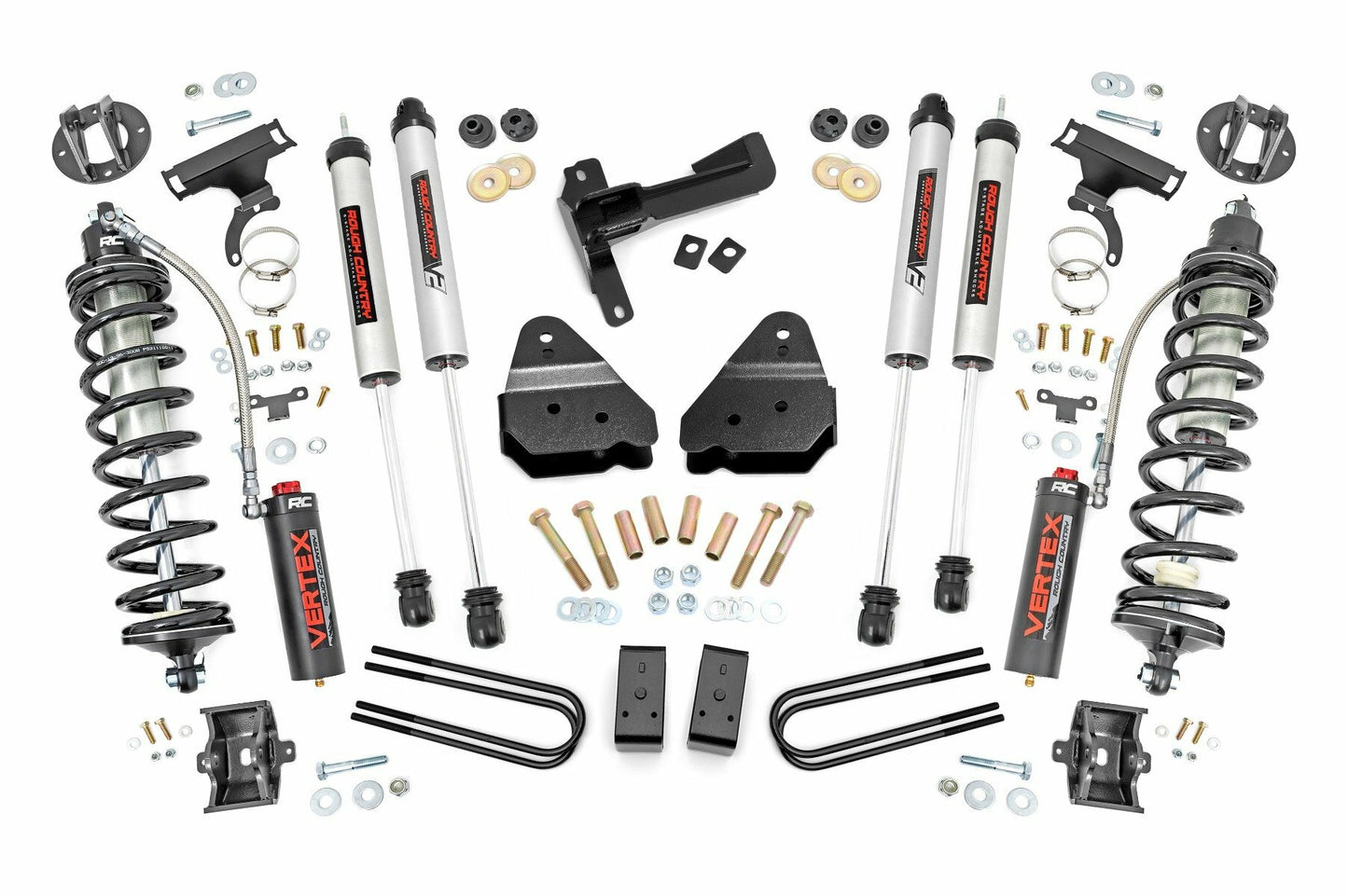 Fits Ford F-250 SD 4WD (2005-2007) 3" Lift Kit; Coilover Conversion; 48657