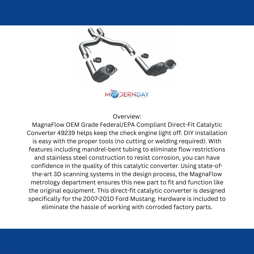 2007-2010 Ford Mustang Direct-Fit Catalytic Converter 49239 Magnaflow