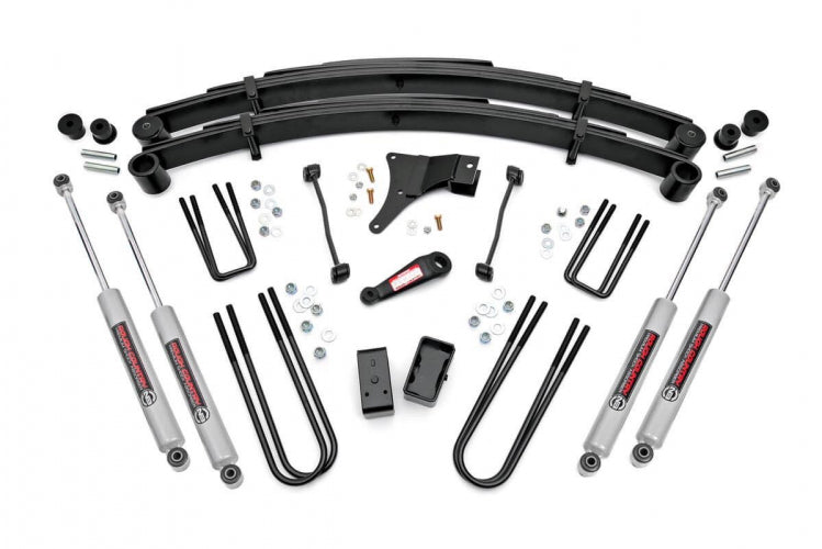 Fits Ford F-250/F-350 Super Duty 4WD (1999) 6 Inch Lift Kit; Rear Blocks; 49330