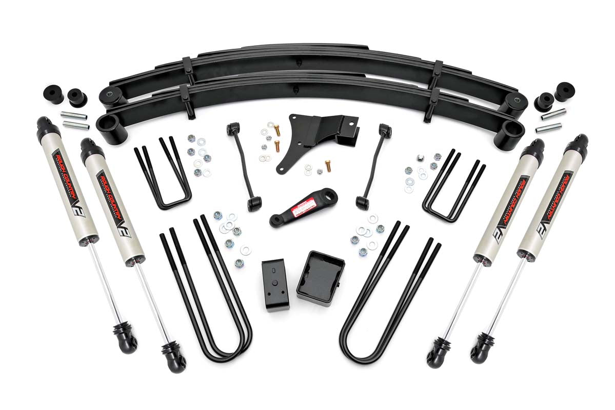 Fits Ford F-250/F-350 SD 4WD (1999) 6" Lift Kit; Rear Blocks; V2; 49370