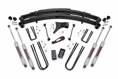 Fits Ford F-250/F-350 Super Duty 4WD (1999) 4 Inch Lift Kit; Rear Blocks; 49430