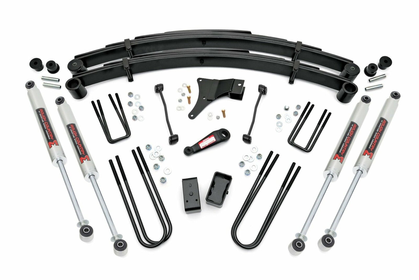 Fits Ford F-250/F-350 SD 4WD (1999) 4" Lift Kit; Rear Blocks; M1; 49440