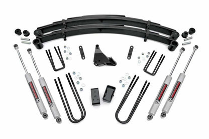 Fits Ford F-250/F-350 SD 4WD (1999-2004) 4" Lift Kit; Rear Blocks; 49530
