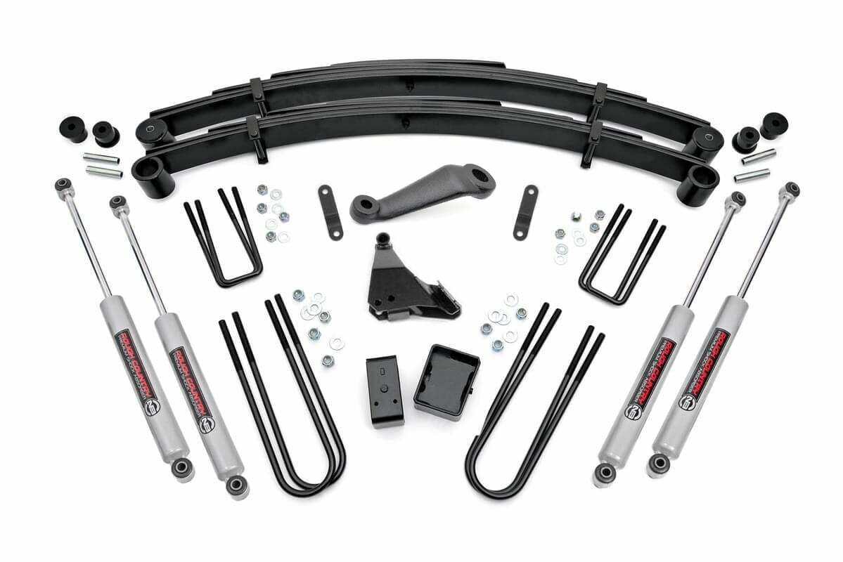 Fits Ford F-250/F-350 SD 4WD (1999-2004) 6" Lift Kit; Rear Blocks; 49630