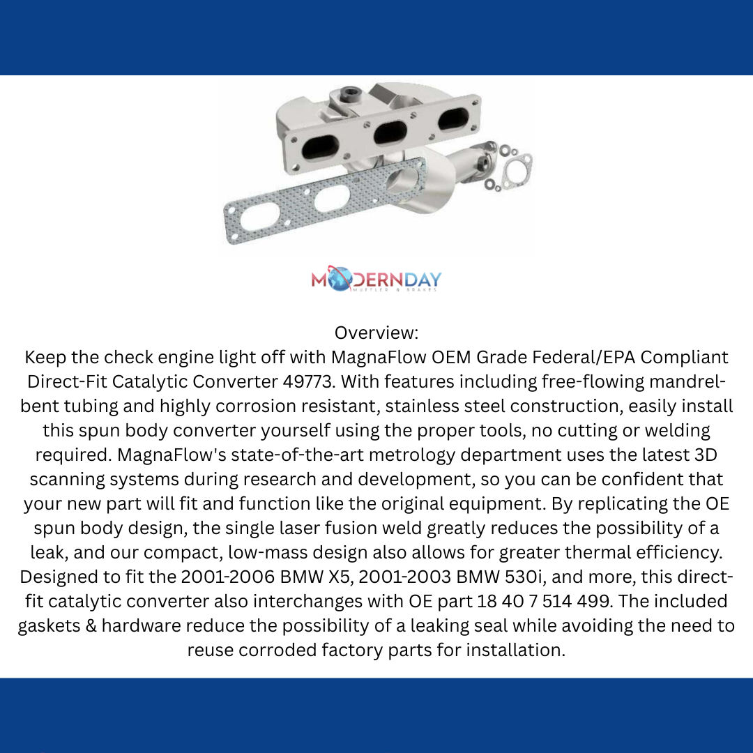 2001-2003 BMW 530i Direct-Fit Catalytic Converter 49773 Magnaflow