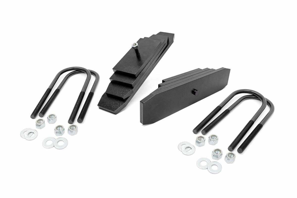 Fits Ford Excursion 4WD (2000-2005) 2 Inch Leveling Kit; Leaf Block; 49800_A