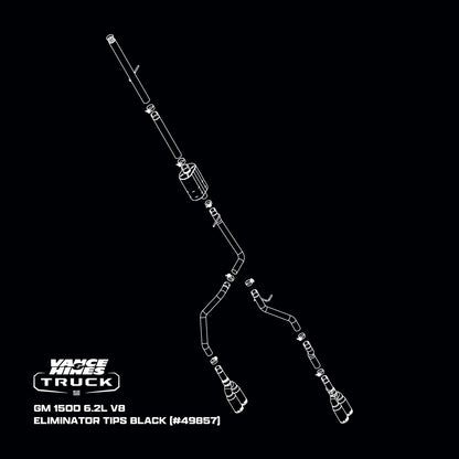 Fits 2019-2023 Chevrolet Silverado 1500 Cat Back Exhaust System 49857-VAH
