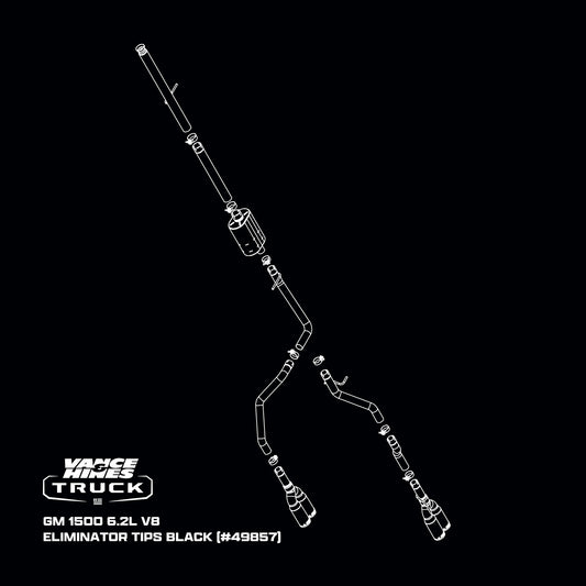 Fits 2019-2023 Chevrolet Silverado 1500 Cat Back Exhaust System 49857-VAH