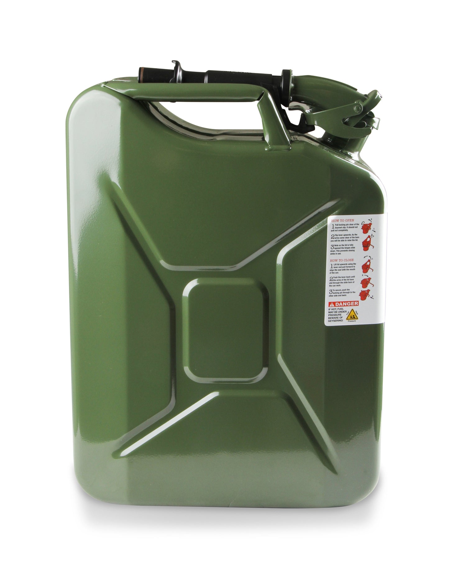 Steel Jerry Can Original NATO 20L (5.3 Gallon) Green 3008