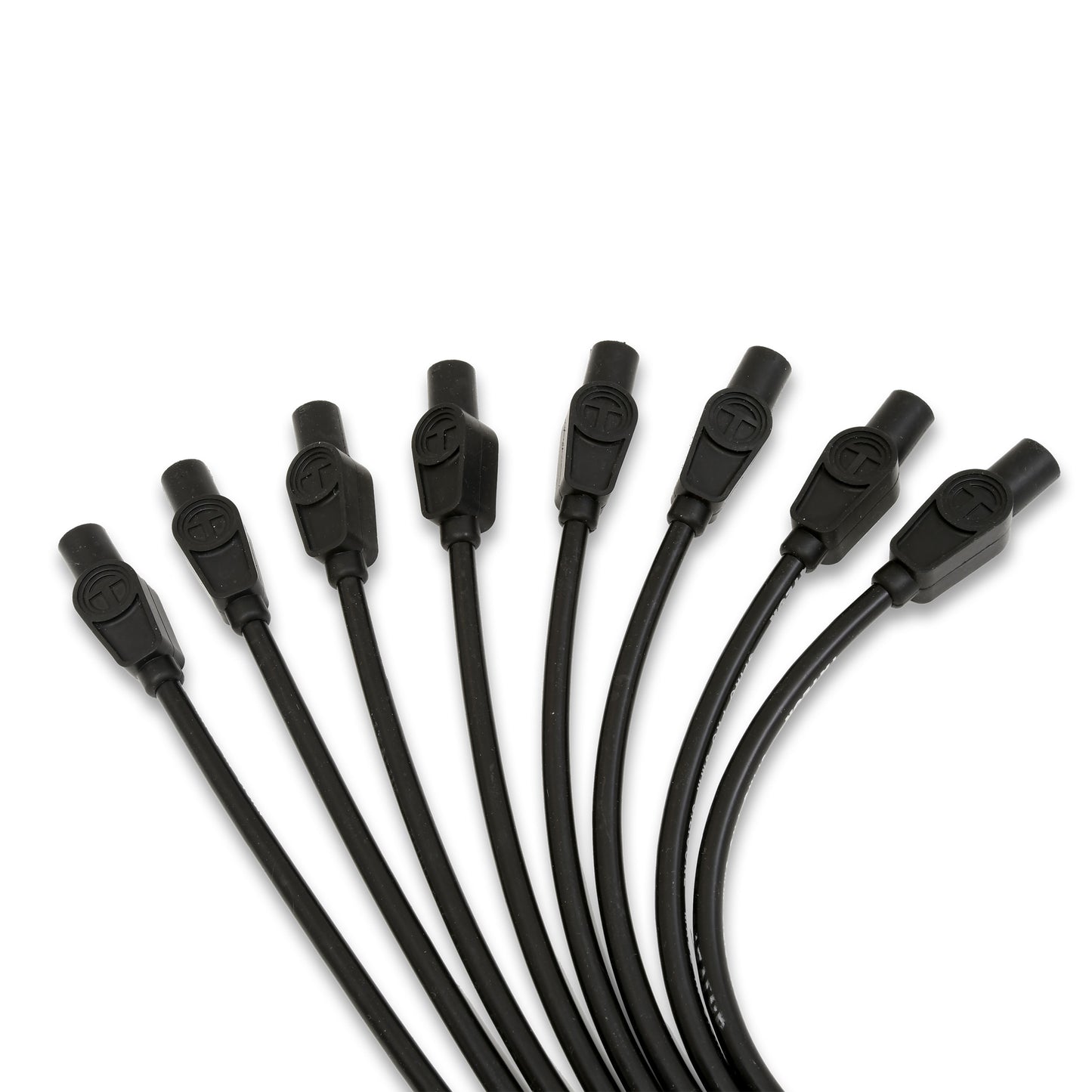 Spark Plug Wire Set Universal 8mm Silicone Spiro Pro 180? 350 ohm/ft Black 73065