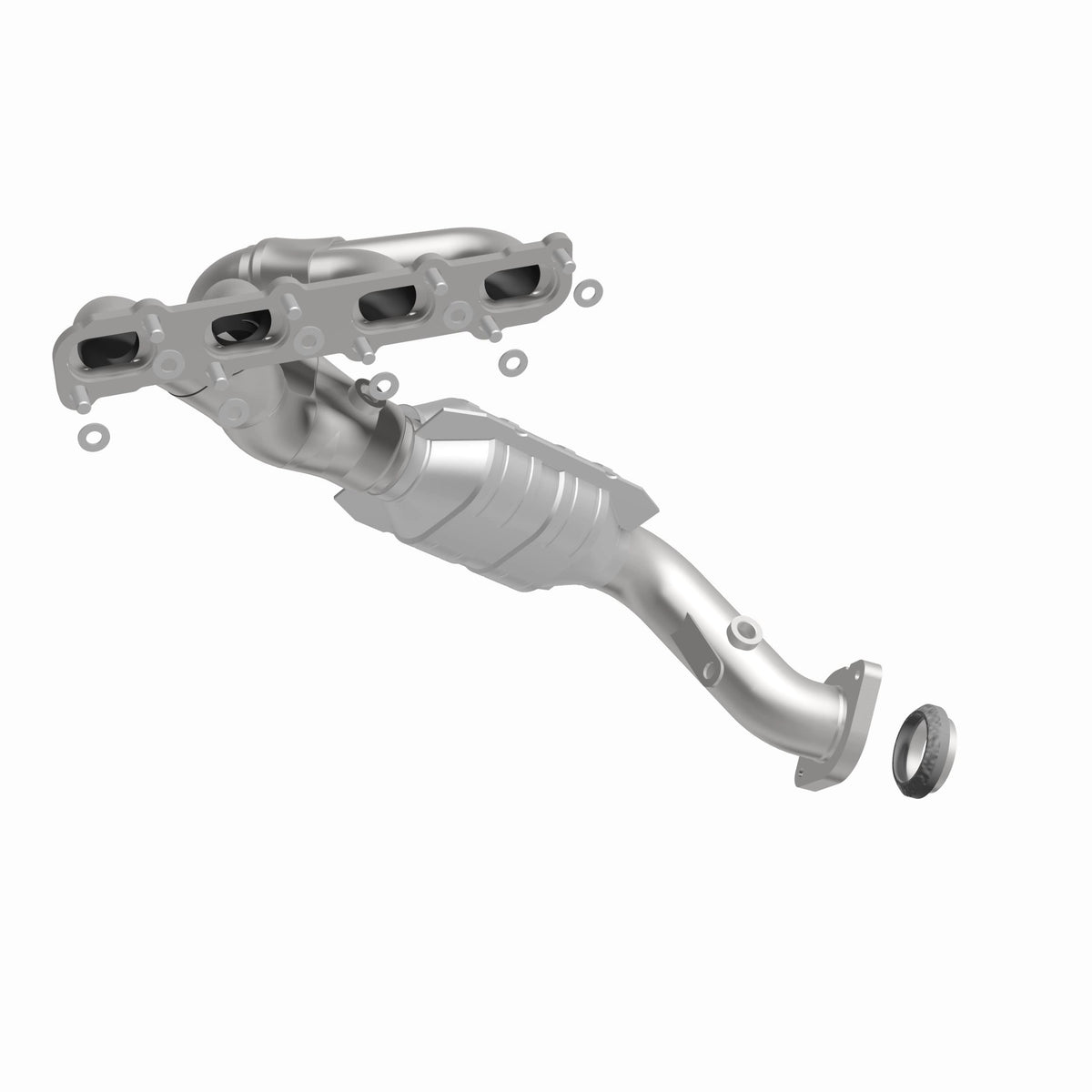 Catalytic Converter with Integrated Exhaust Manifold for HM Grade Federal / EPA Compliant Direct-Fit Manifold Catalytic