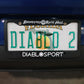 Diablo Sport License Plate Frame Durable plastic license plate frame black