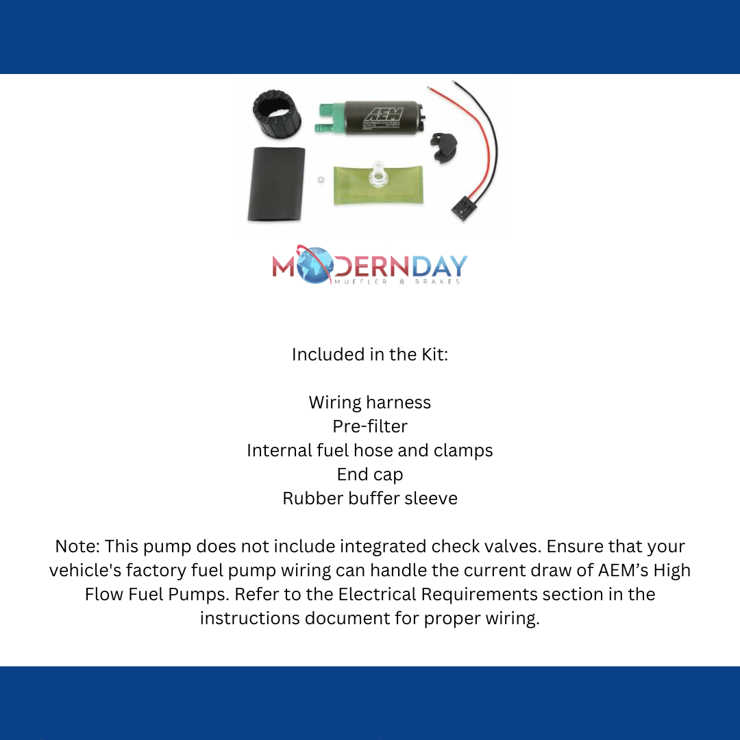 Aem 400 Lph Fuel Pump Kit - Single Barb-50-1235