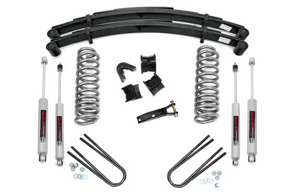 Fits Ford F-100 4WD (1970-1976) 4 Inch Lift Kit; Rear Springs; 500-70-76.20