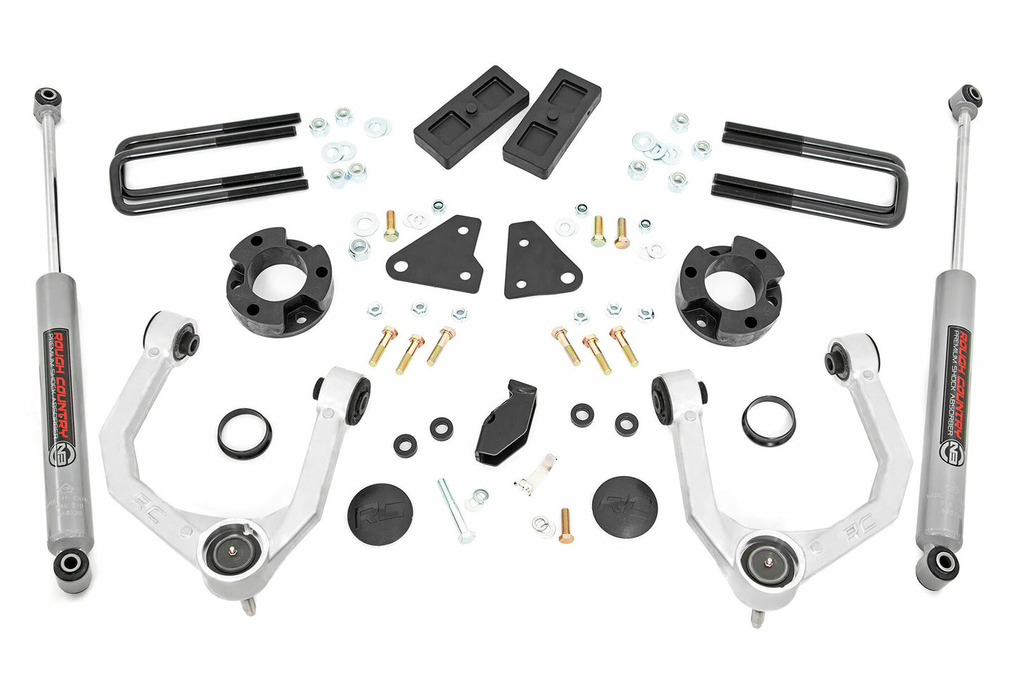 Fits Ford Ranger 4WD (2019-2023) 3.5" Lift Kit; N3; Cast Steel Knuckles; 500011