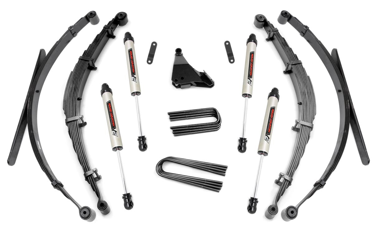 Fits Ford F-250/F-350 SD 4WD (99-04) 4" Lift Kit; Rear Springs; V2; 50170