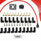 Spark Plug Wire Set - 8mm - Universal - Red Wire with Red Straight Boots - 5040R