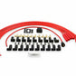 Spark Plug Wire Set - 8mm - Universal - Red Wire with Red Straight Boots - 5040R