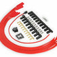 Spark Plug Wire Set - 8mm - Universal - Red Wire with Red Straight Boots - 5040R