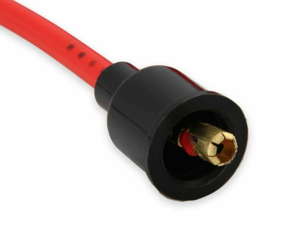 Spark Plug Wire Set - 8mm - Universal - Red Wire with Red Straight Boots - 5040R