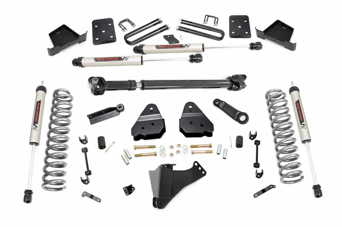 Fits Ford F-250/F-350 SD (17-22) 6" Lift Kit; Diesel; No OVLD; FR D/S; V2; 50471