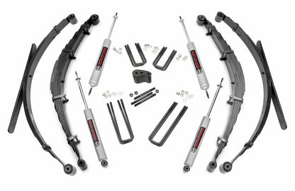 Fits Ford F-250 4WD (1977-1979) 4 Inch Lift Kit; Rear Springs; 505.2