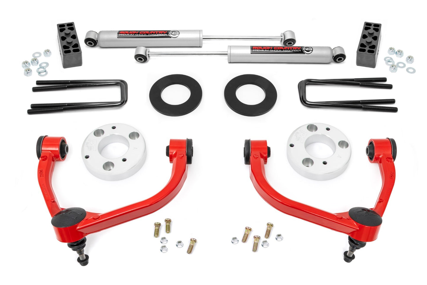 Fits Ford F-150 4WD (2014-2020) 3 Inch Lift Kit; 51014RED