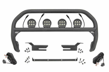 Fits Ford Bronco 4WD (2021-2024) Nudge Bar; 3.5 Inch Round Led (x4); 51039