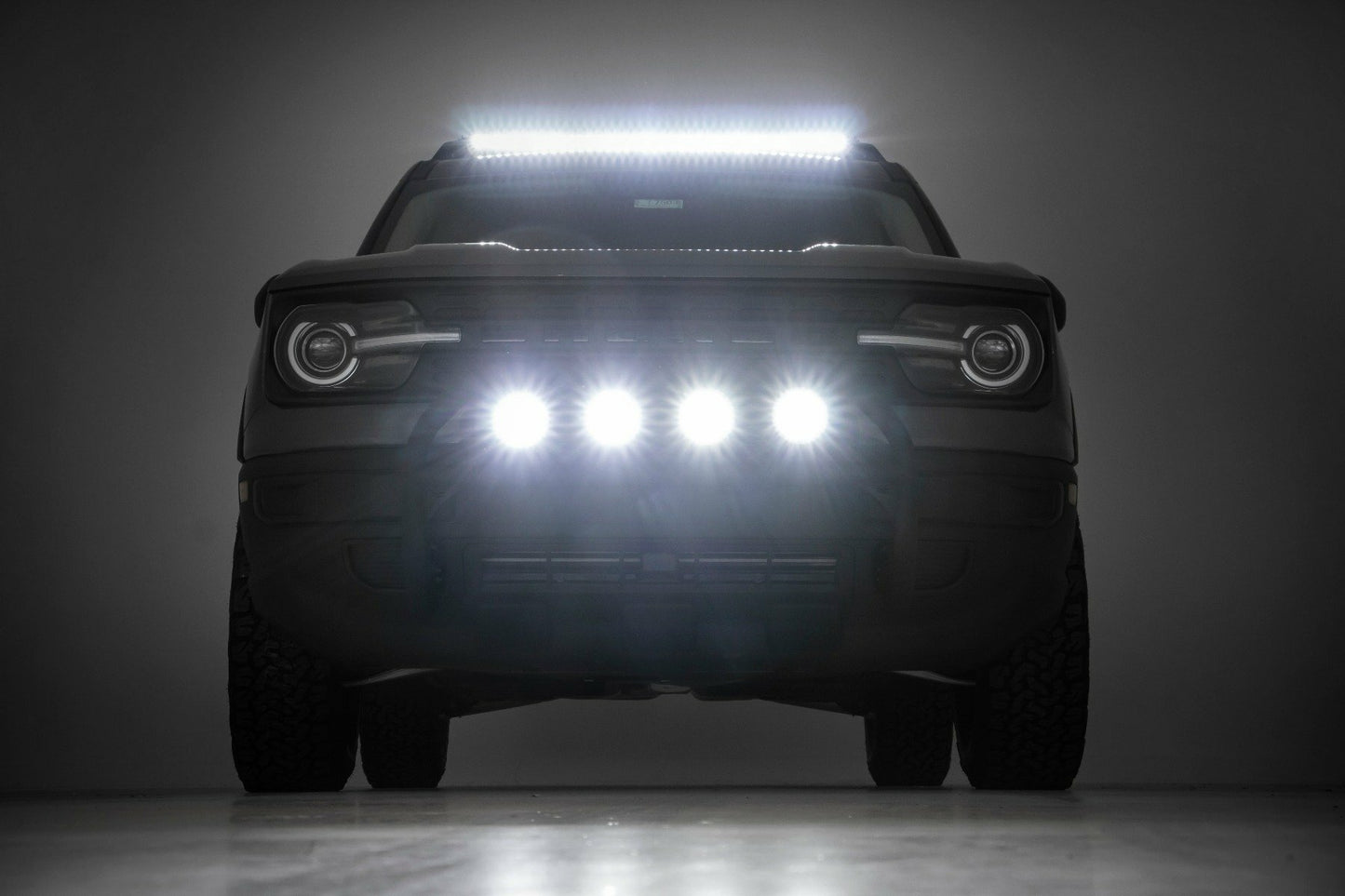 Fits Ford Bronco Sport 4WD (21-24) Nudge Bar; 20" BLK DRL Single Row LED; 51042