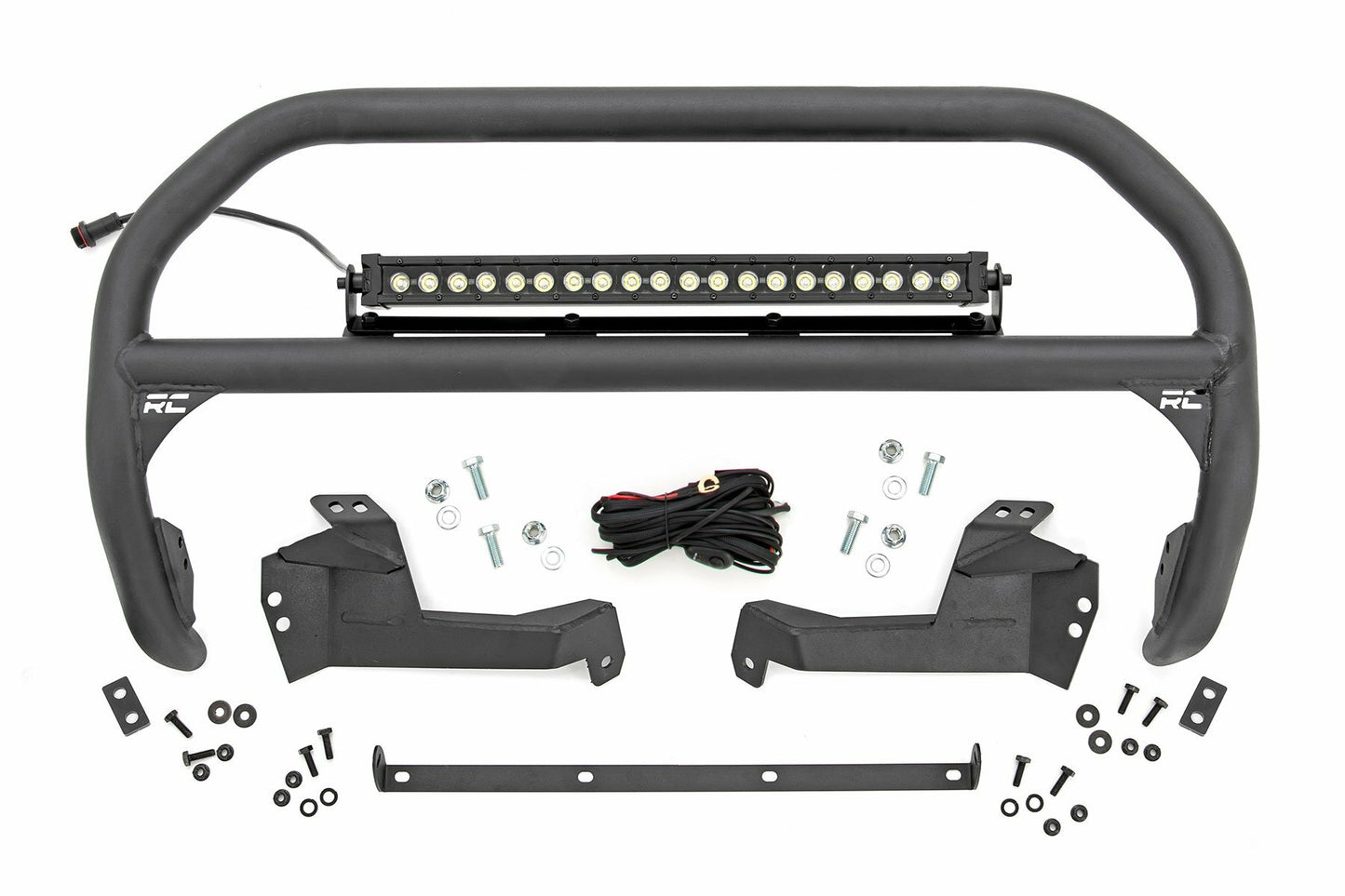 Fits Ford Bronco Sport 4WD (21-24) Nudge Bar; 20" BLK DRL Single Row LED; 51042