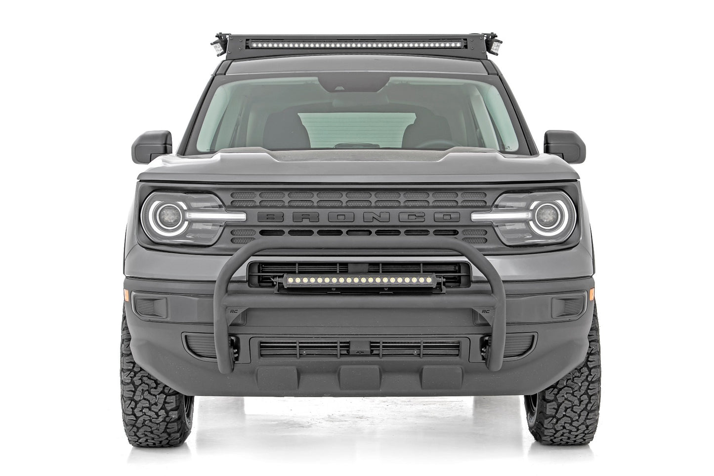 Fits Ford Bronco Sport 4WD (2021-2024) Nudge Bar 20" Chrome Single Row LED 51043