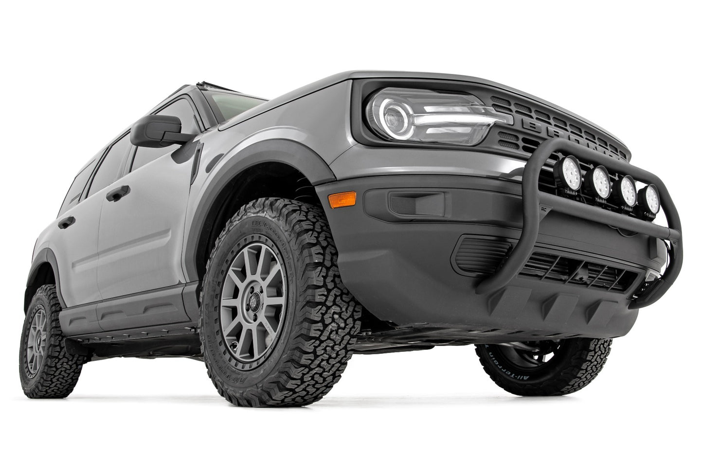 Fits Ford Bronco Sport 4WD (2021-2024) Nudge Bar; 4 Inch Round Led (x4); 51044