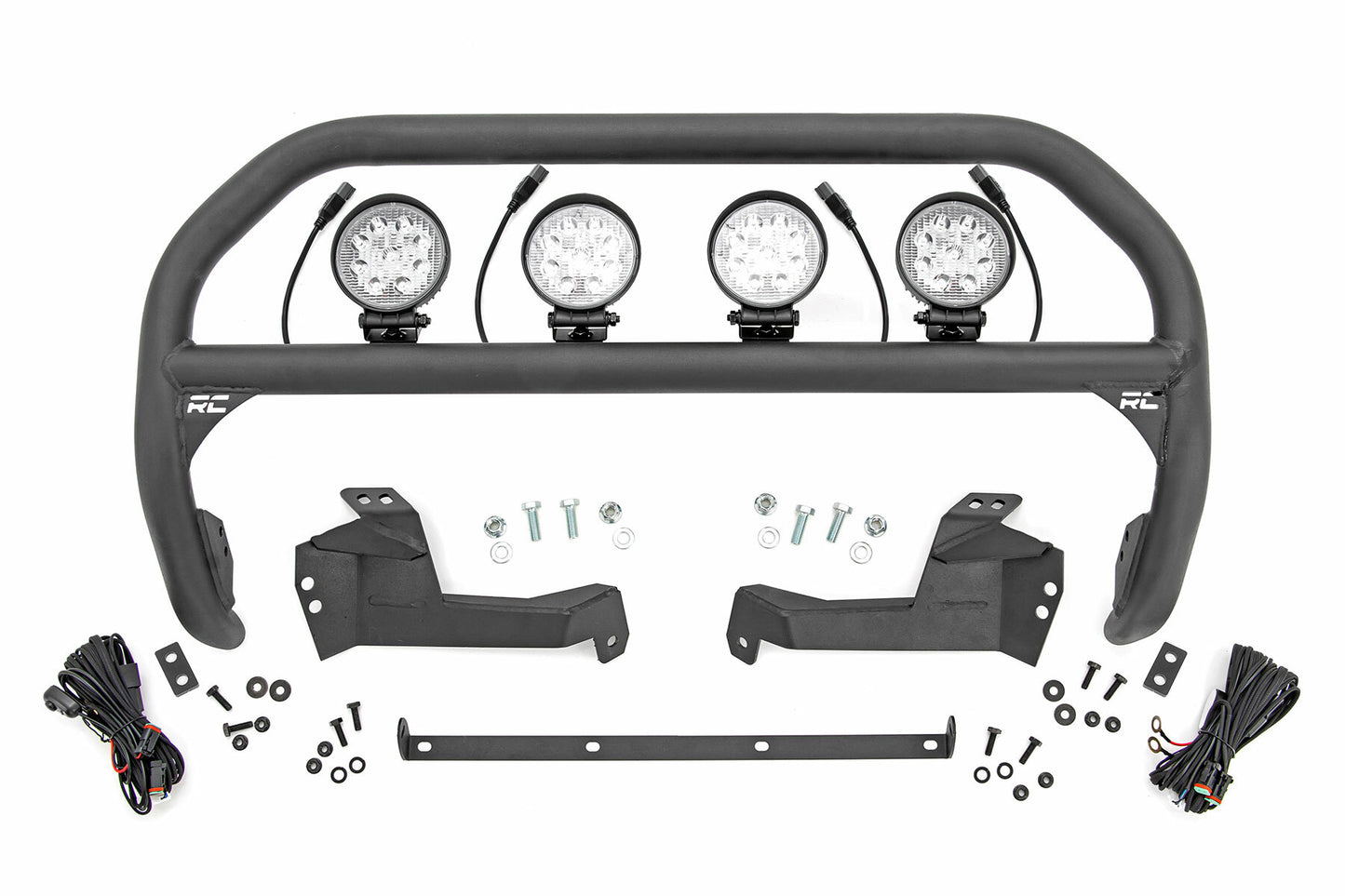 Fits Ford Bronco Sport 4WD (2021-2024) Nudge Bar; 4 Inch Round Led (x4); 51044