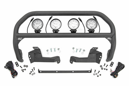 Fits Ford Bronco Sport 4WD (2021-2024) Nudge Bar; 4 Inch Round Led (x4); 51044