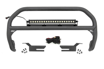 Fits Ford Bronco 4WD (2021-2024) Nudge Bar; 20 Inch Black Single Row LED; 51046