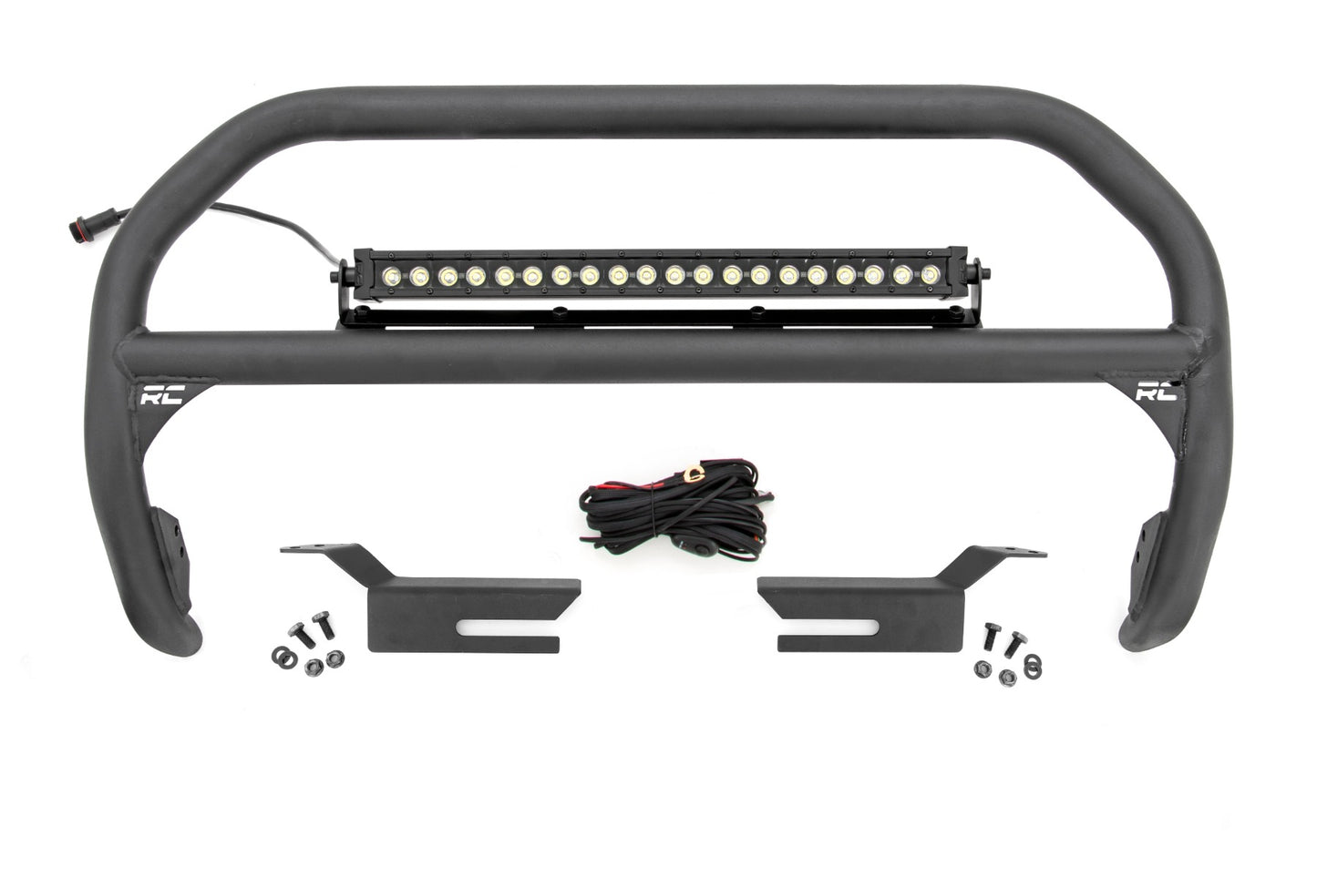 Fits Ford Bronco 4WD (2021-2024) Nudge Bar; 20 Inch BLK DRL Single Row LED 51047