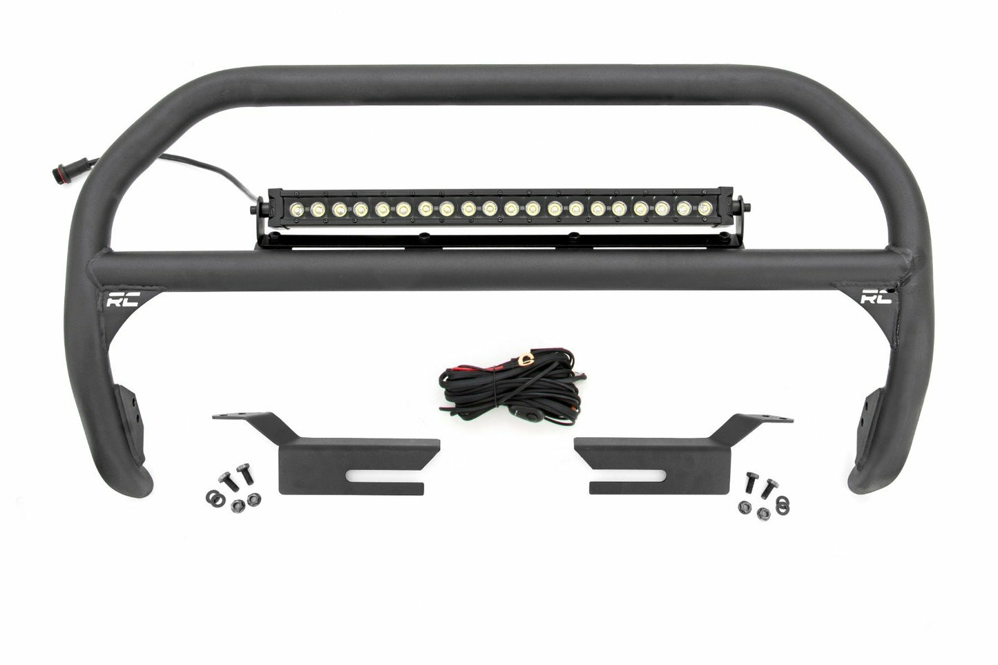 Fits Ford Bronco 4WD (2021-2024) Nudge Bar; 20 Inch BLK DRL Single Row LED 51047